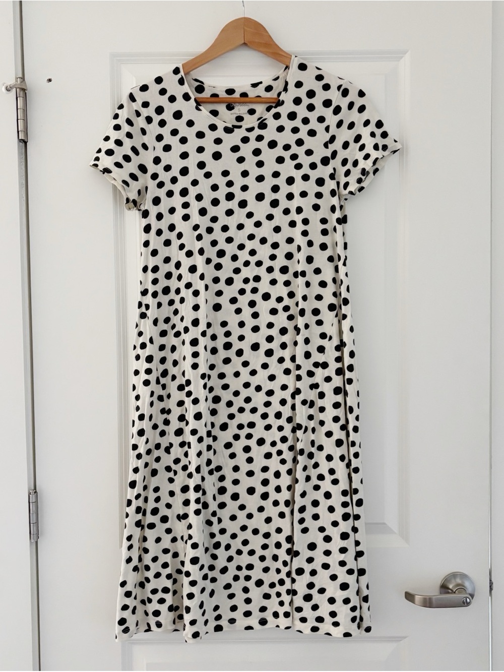 Gudrun Sjoden Polka Dot Cotton Modal Dress Lagenlook Small